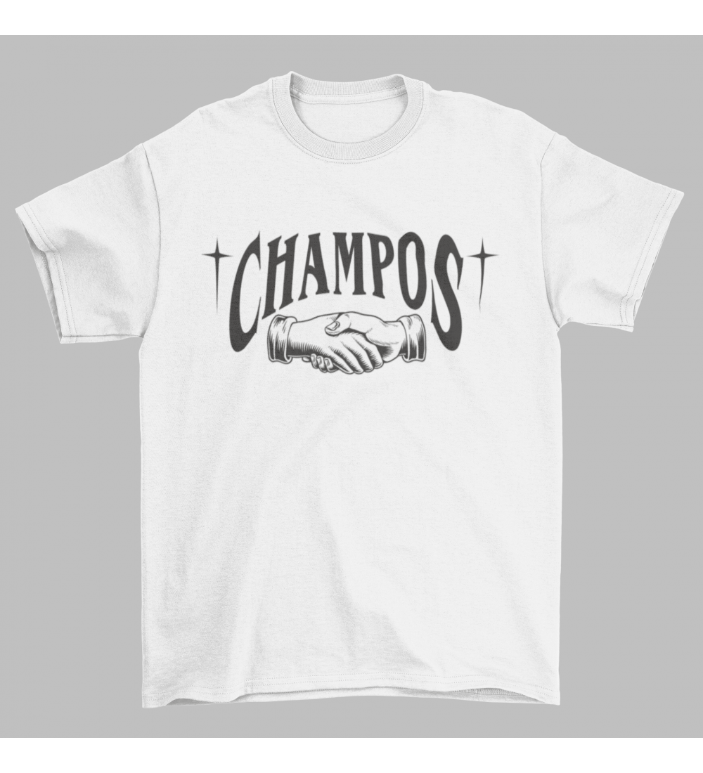 Champos χειραψία - Λευκό Μπλουζάκι Unisex Champos χειραψία - Λευκό Μπλουζάκι Unisex