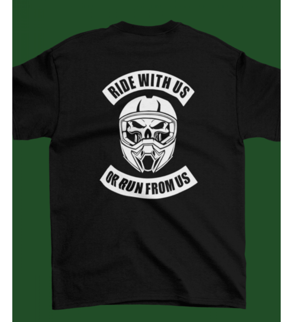 Alitakia me papakia ride with us or run for us - Μαύρο Μπλουζάκι Unisex