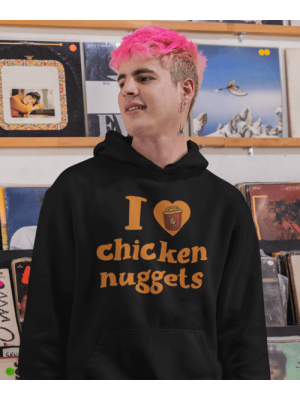 I love chicken nuggets - Μαύρο Φούτερ Unisex