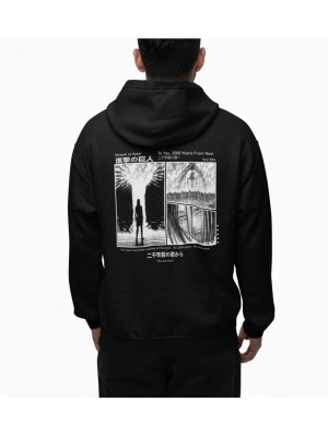 Attack on Titan - Τo you, 2000 years from now Μαύρο Φούτερ με κουκούλα unisex