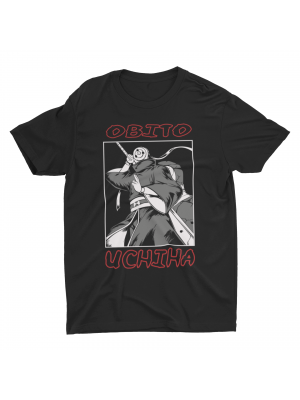 Naruto Obito Uchiha - Μπλουζάκι Μαύρο Unisex Naruto Obito Uchiha - Μπλουζάκι Μαύρο Unisex