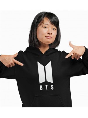 BTS - Names φούτερ με κουκούλα σε μαύρο Unisex