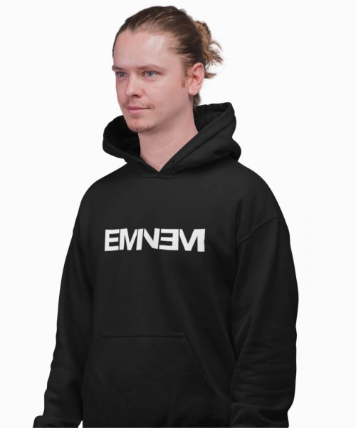 EMINEM Logo - μαύρο φούτερ με κουκούλα unisex EMINEM Logo - μαύρο φούτερ με κουκούλα unisex