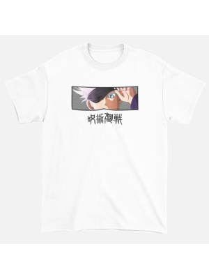 Jujutsu kaisen - Gojo λευκό μπλουζάκι unisex Jujutsu kaisen - Gojo λευκό μπλουζάκι unisex