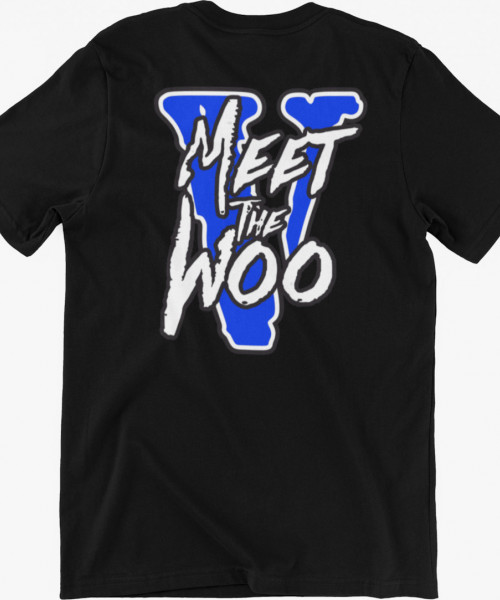 Pop Smoke meet the woo - Μαύρο Μπλουζάκι Unisex