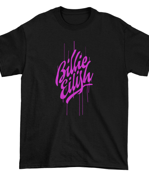 Billie Eilish - Bloshsh fuchsia μαύρο μπλουζάκι unisex