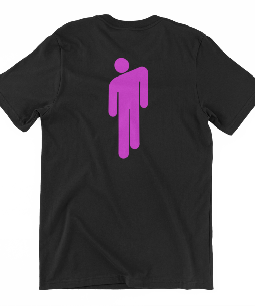 Billie Eilish - Bloshsh fuchsia μαύρο μπλουζάκι unisex Billie Eilish - Bloshsh fuchsia μαύρο μπλουζάκι unisex