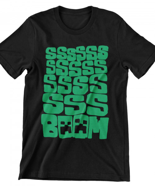 Minecraft - SSSSSSS BOOM μαύρο μπλουζάκι παιδικό
